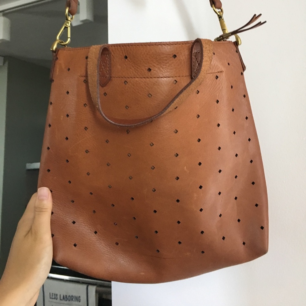 Madewell crossbody perforated leather bag