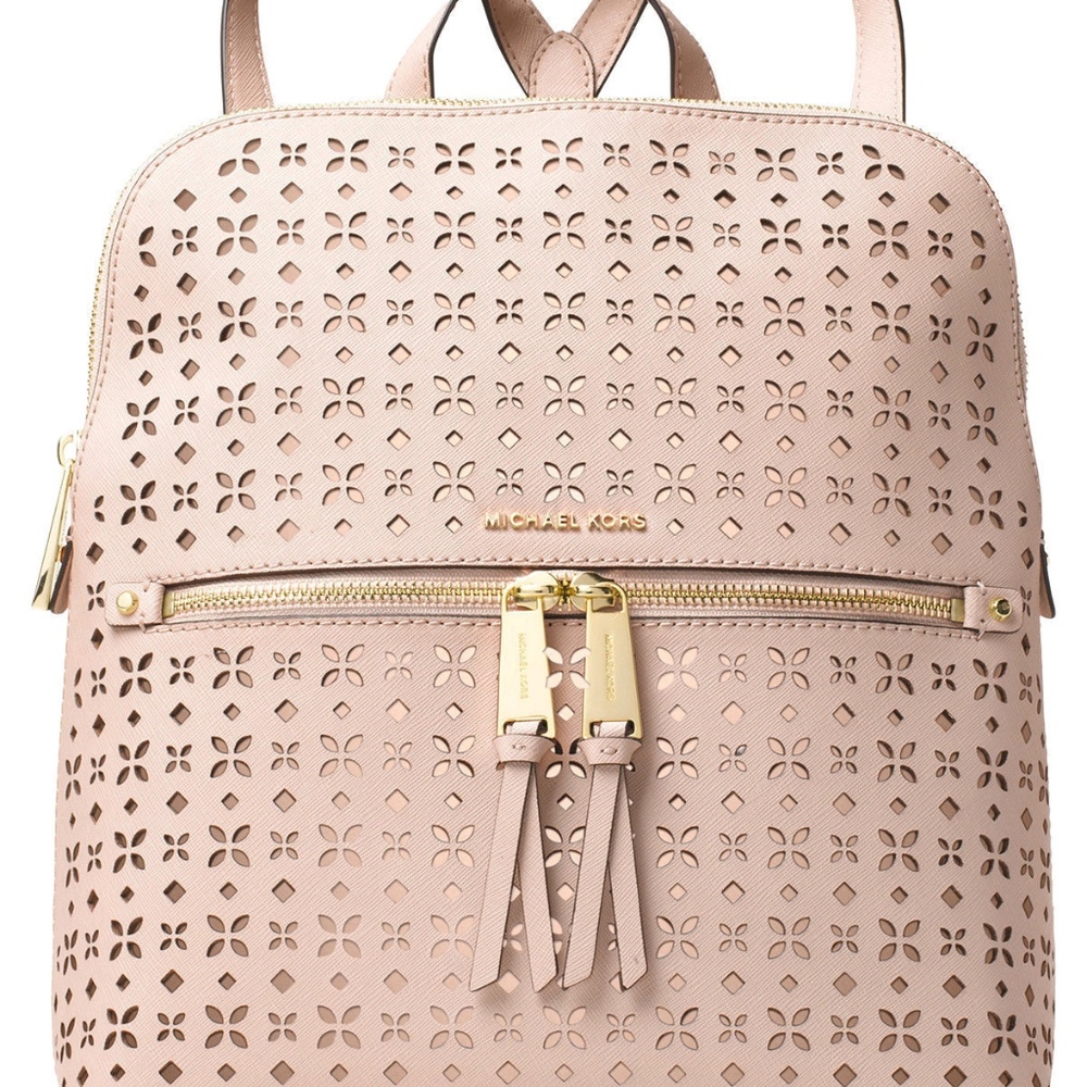 NWT Michael Kors Rhea Slim Medium Leather Backpack