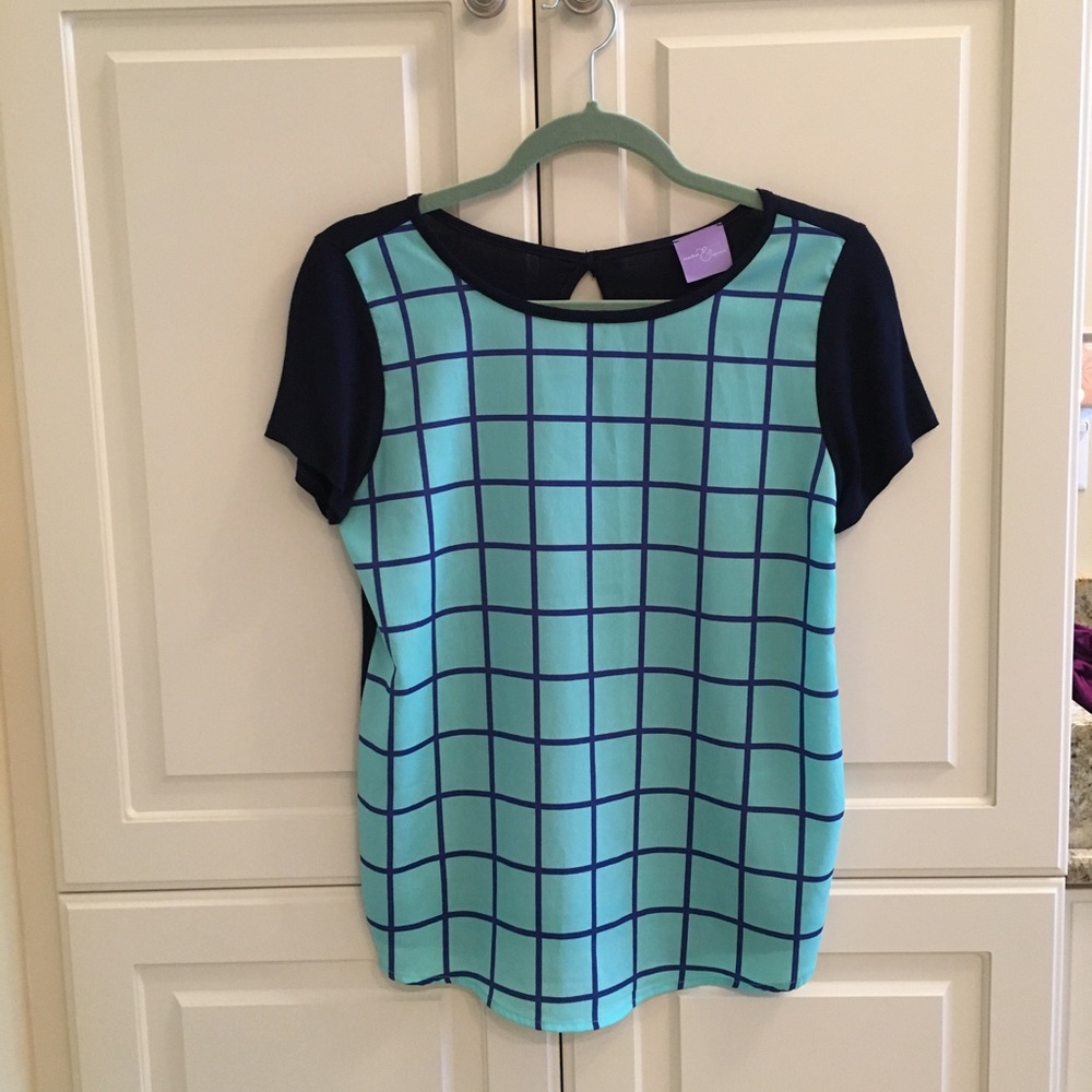 Market & Spruce short sleeved patterned blouse