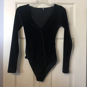 Black Velvet Out From Under Long sleeve Onesie XS