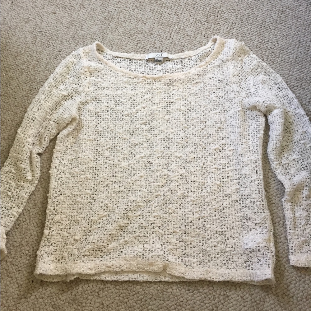 Forever XXI sheer knit sweater sz S