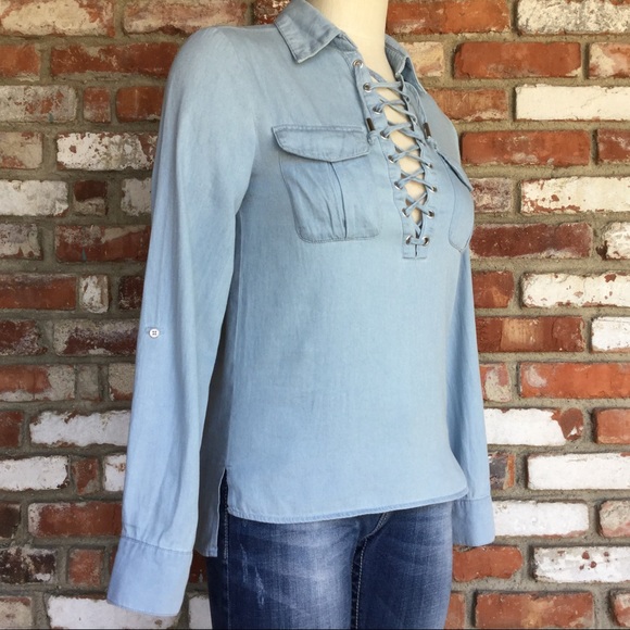 NWOT LOVE TREE, Los Angeles Lace Up Top! - Picture 3 of 7