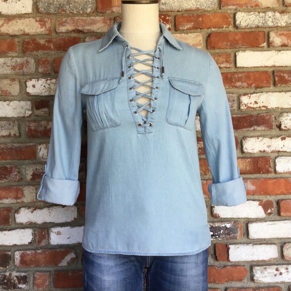 NWOT LOVE TREE, Los Angeles Lace Up Top! - Picture 5 of 7