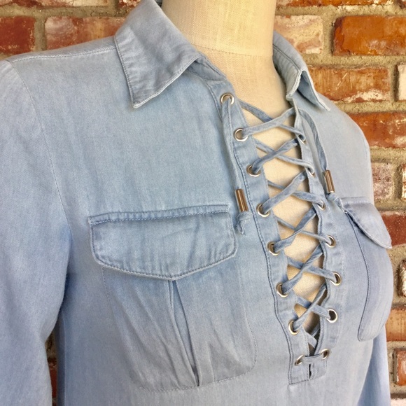 NWOT LOVE TREE, Los Angeles Lace Up Top! - Picture 2 of 7