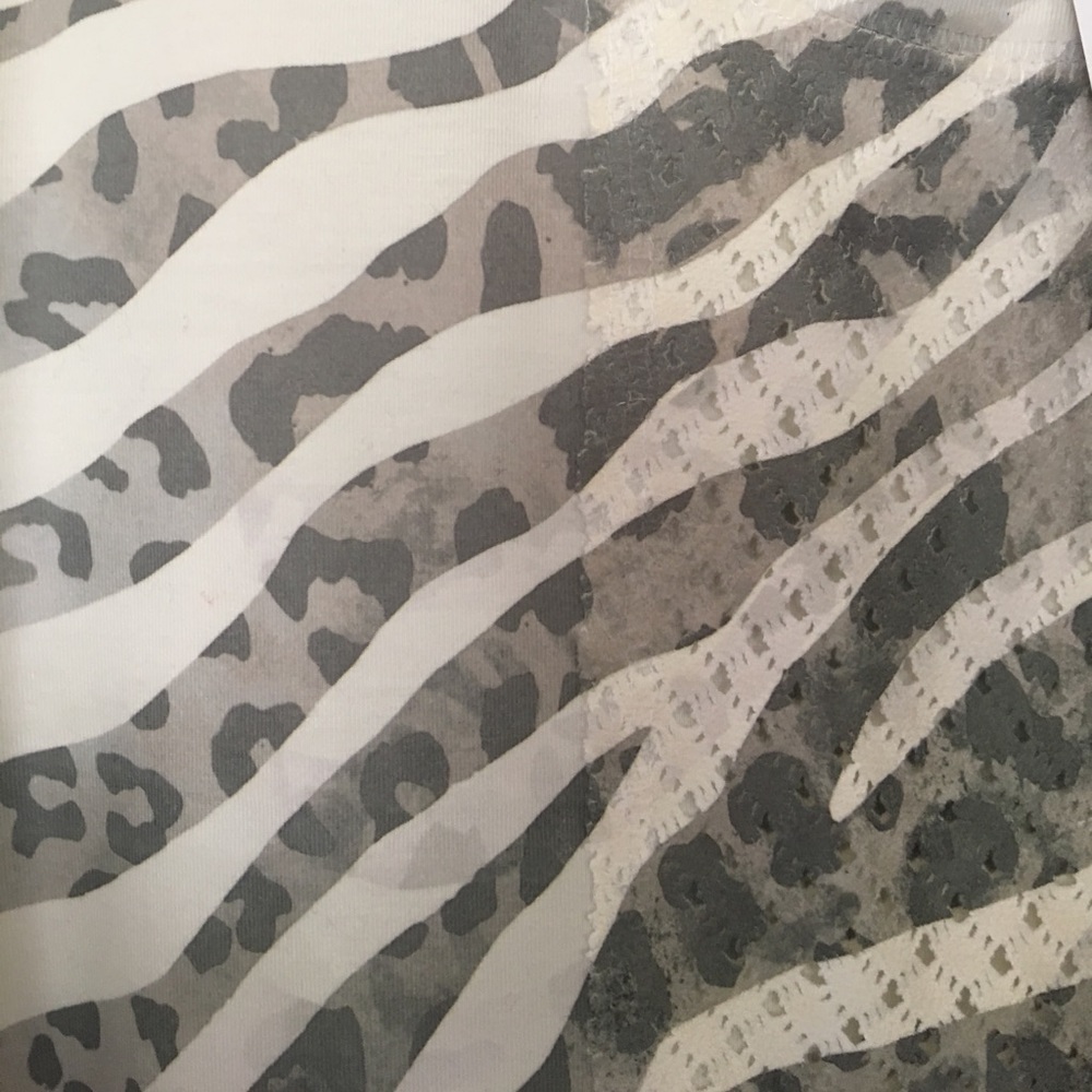 Chico's Zenergy Top Olive and Gray Animal Print - Picture 3 of 3