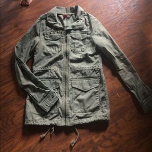 Green utility jacket
