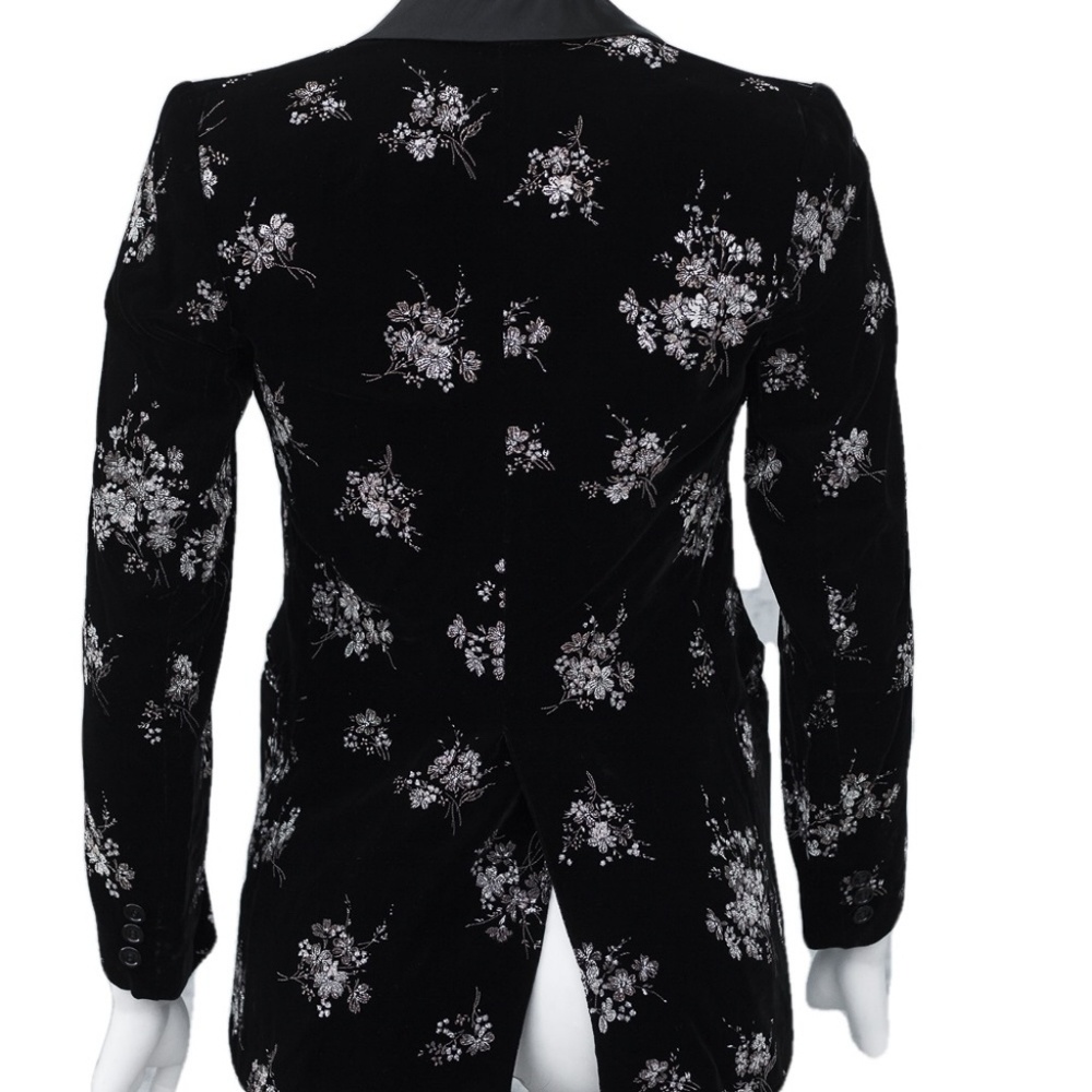 RARE Black velvet tuxedo blazer Vintage 90s France