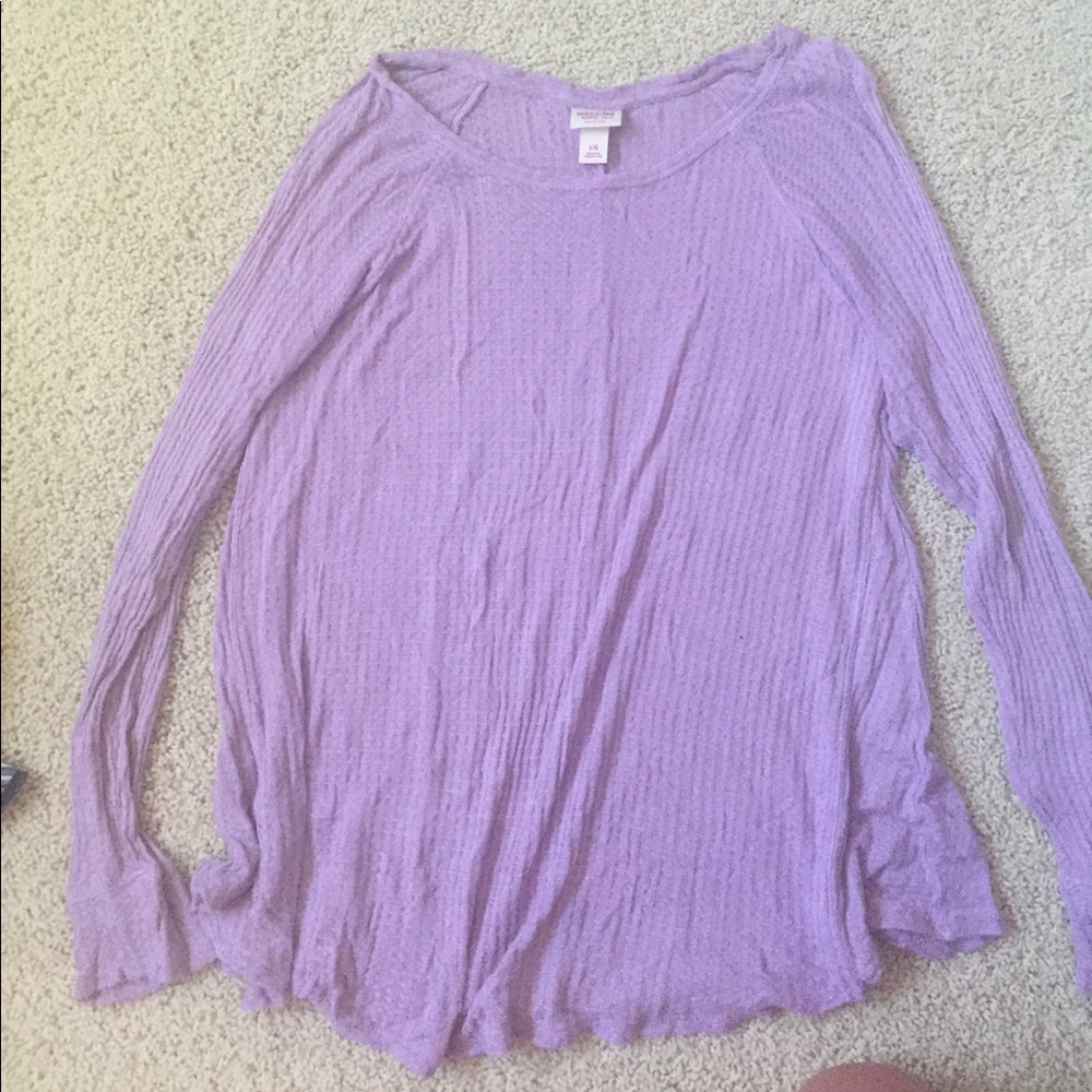 thin purple sweater