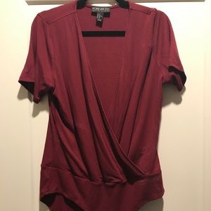 Forever 21 plus maroon body suit