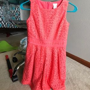Crew cuts coral dress