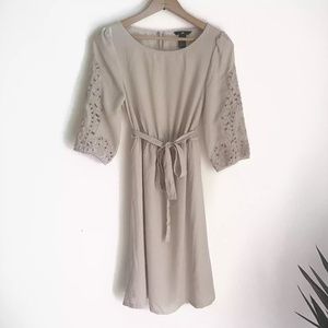 H&M Cream Tie Dress