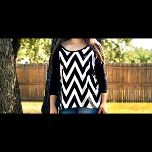 Chevron Tunic Top