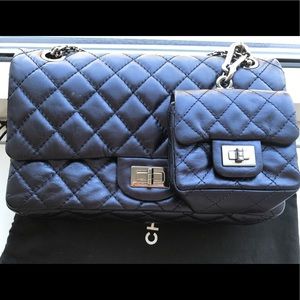 Chanel Metallic Reissue Flaps Shoulder Bag Blue