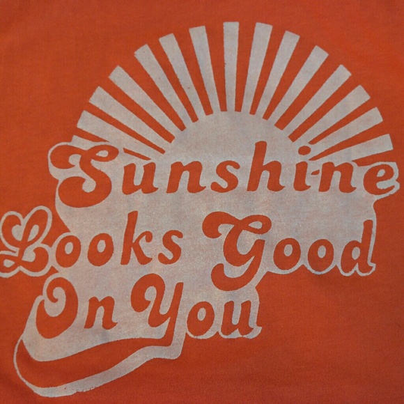 M/L Coral Sunshine Crop Tank Top - Picture 5 of 5