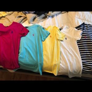 5 polo tshirts