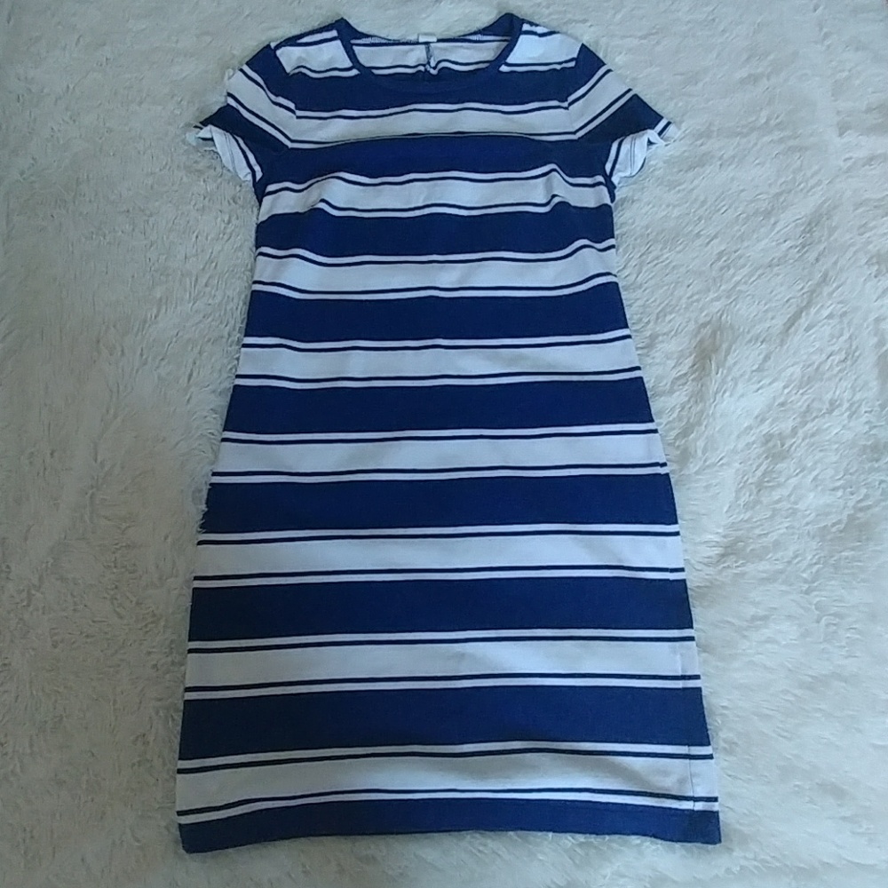 Blue and white striped dress - Picture 1 of 6