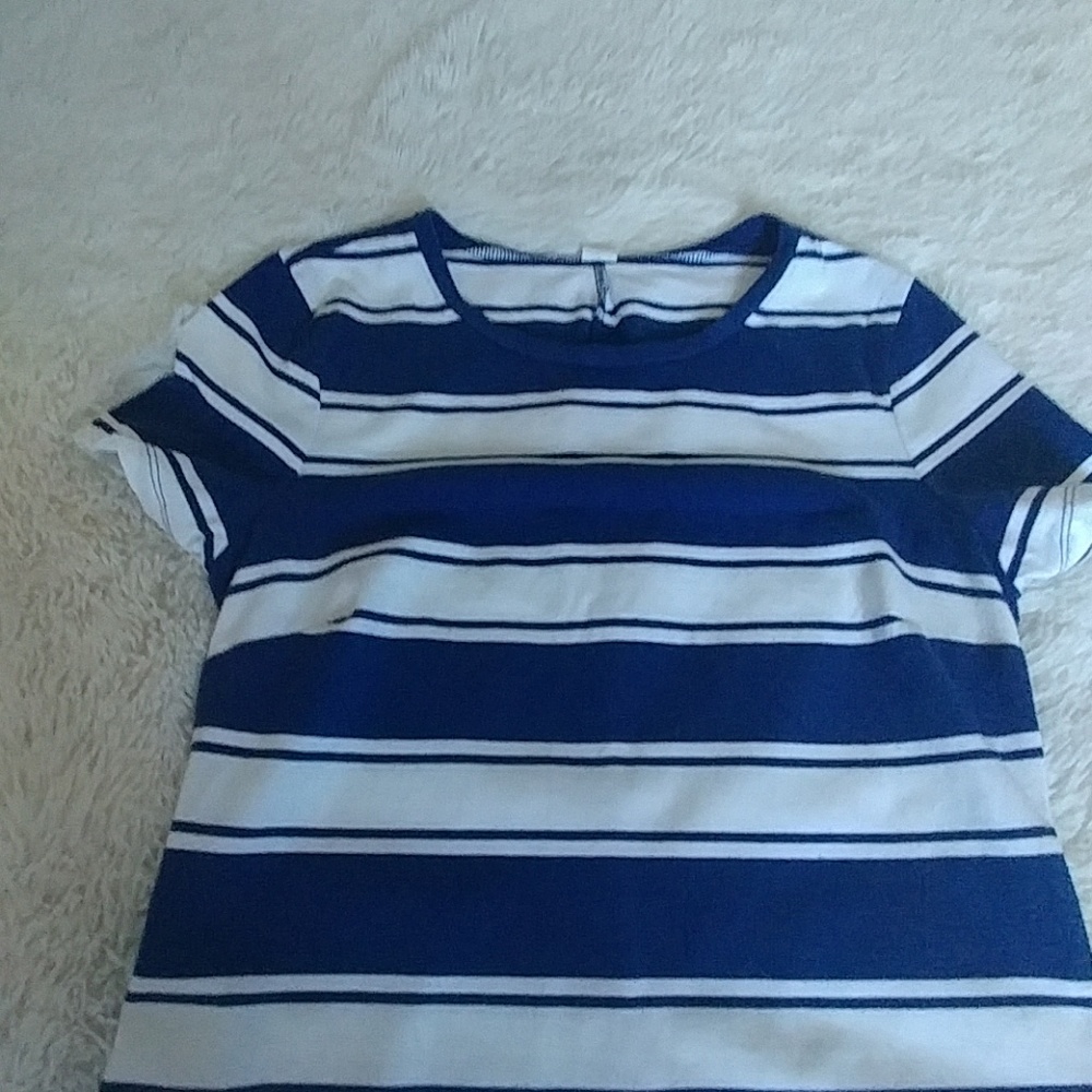Blue and white striped dress - Picture 2 of 6