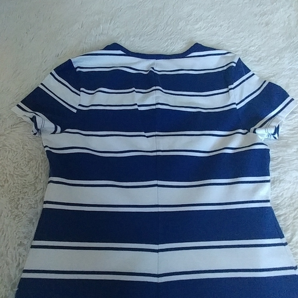Blue and white striped dress - Picture 5 of 6