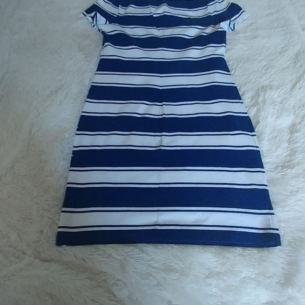 Blue and white striped dress - Picture 6 of 6