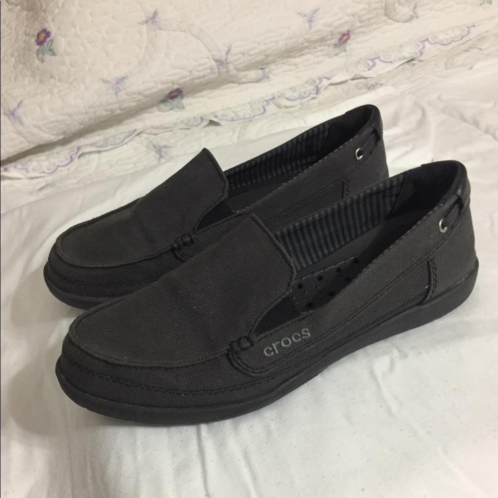 Gray crocs. Brand new. Didn't fit.