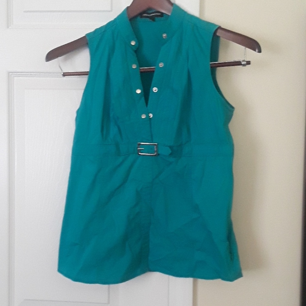 Blue sleeveless top