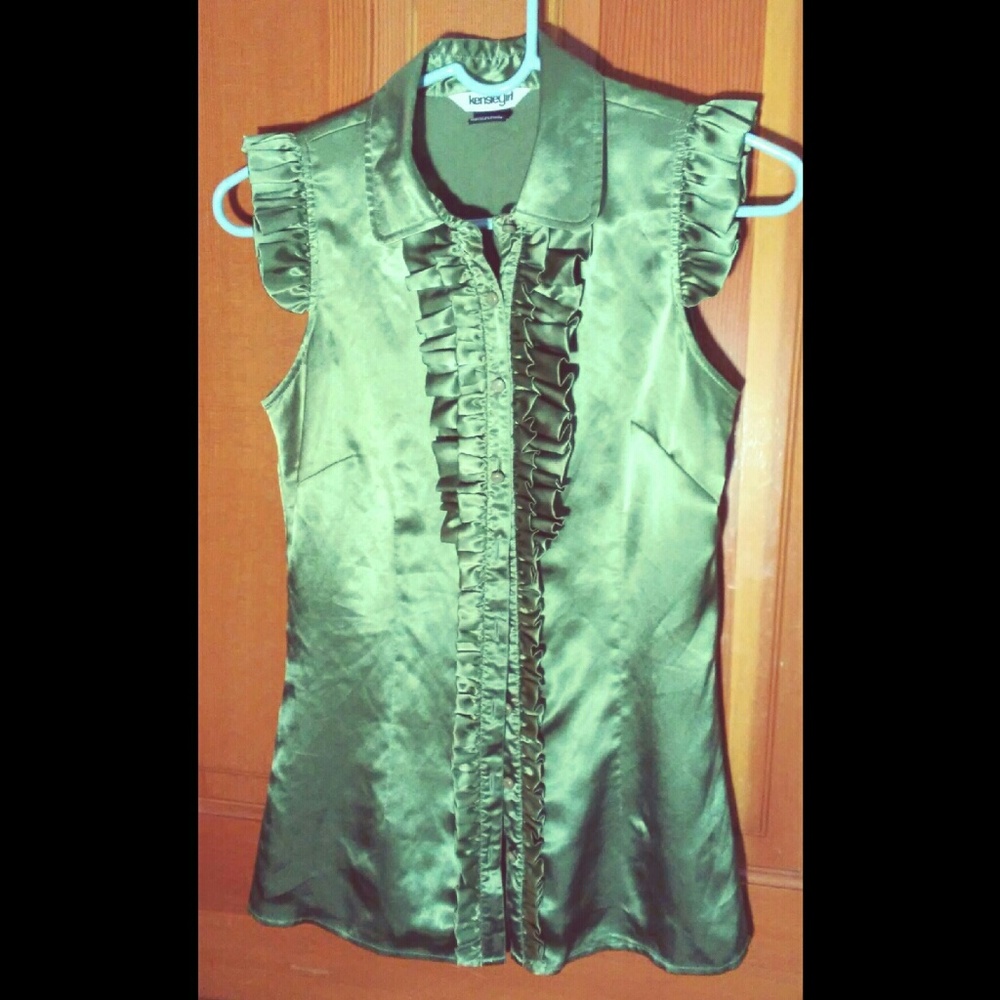 Satin Ruffle Top