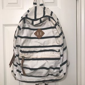 Forever 21 black & white striped backpack!