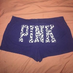 Victoria Secret PINK purple cheer shorts size L
