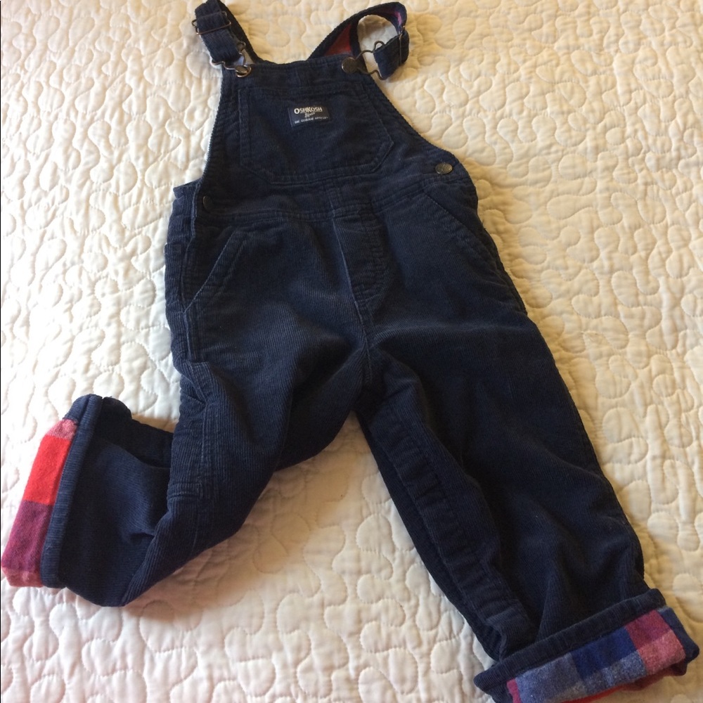 Navy blue corduroy overall's 100% cotton.