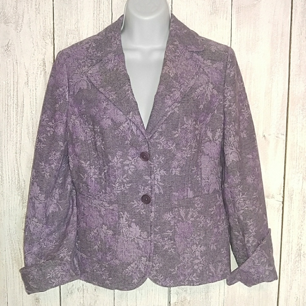 Ann Taylor Purple and Grey Blazer