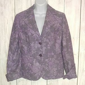 Ann Taylor Purple and Grey Blazer