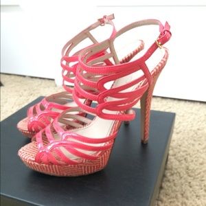Coral Strappy Heels