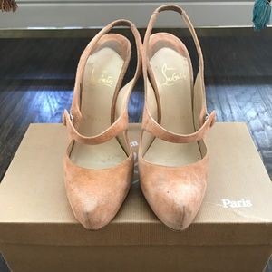 Blush Suede Christian Louboutin Heels