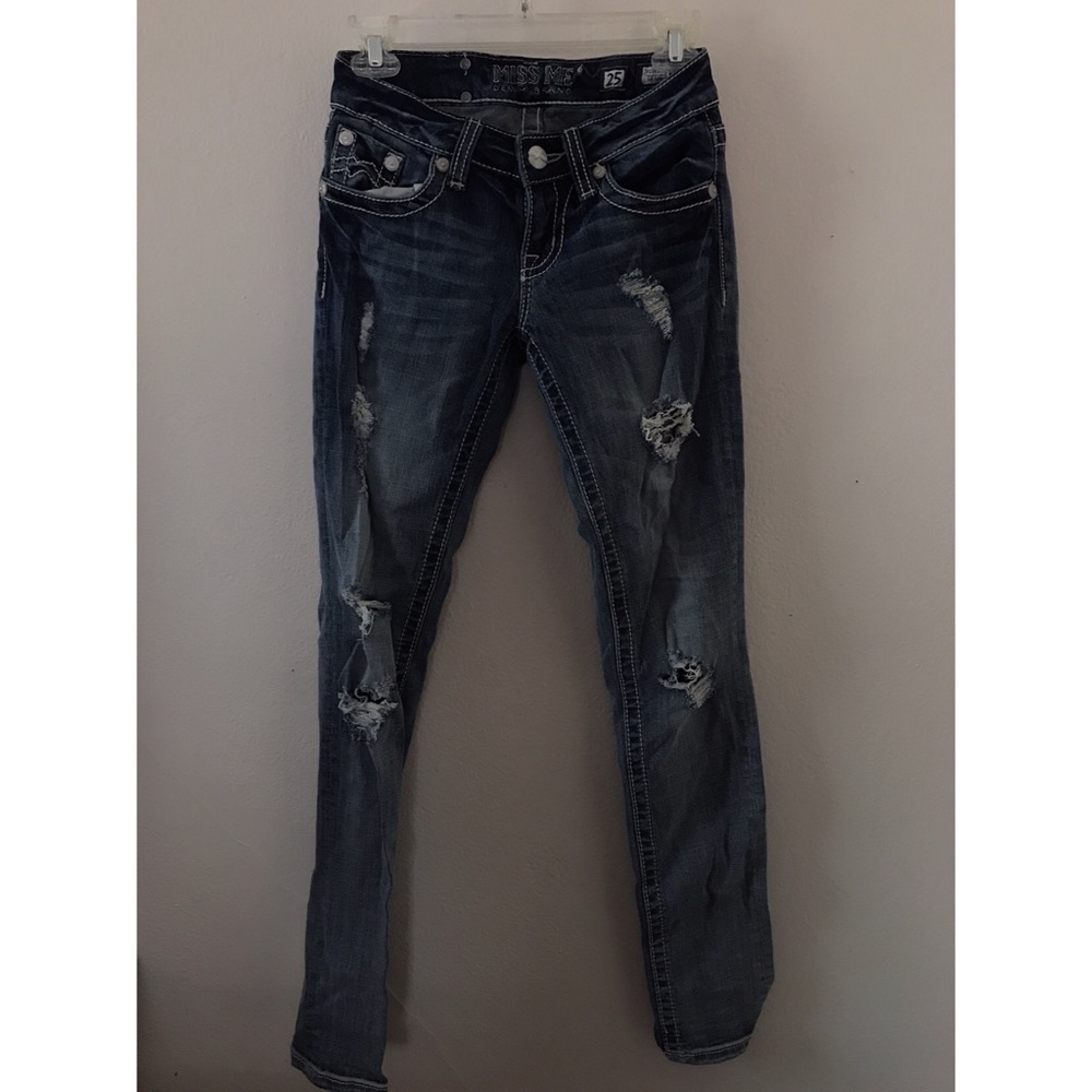 MissMe brand distressed denim jeans, retail $95