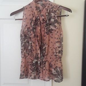 Bow sleeveless blouse