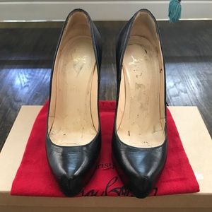 Black Leather Christian Louboutin Heels