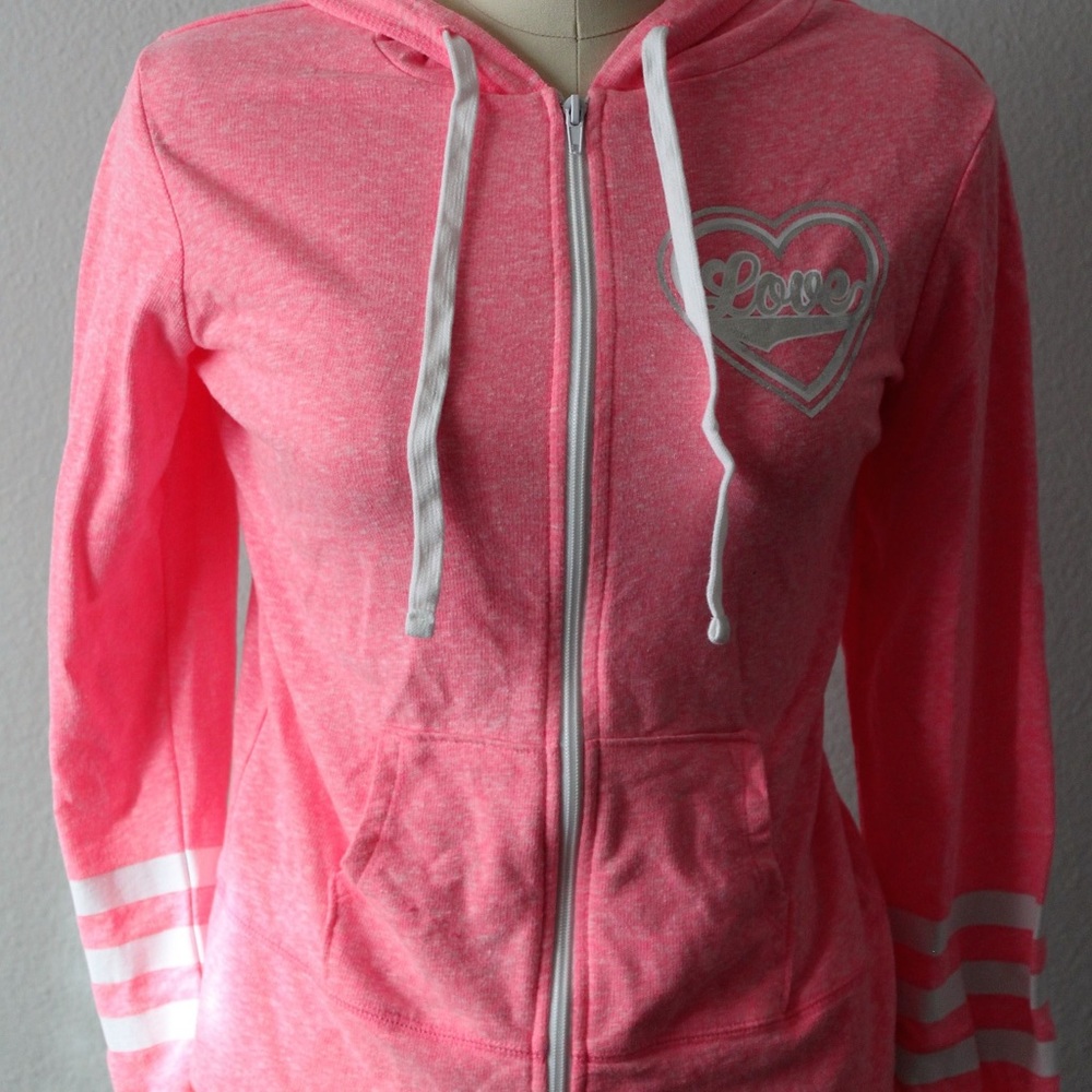 Lot of 2: Pink Jacket and Blue Sweater
