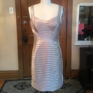 BCBG™ Champagne Bandage Club Dress