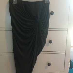 Charlotte Russe Asymmetrical Olive Skirt