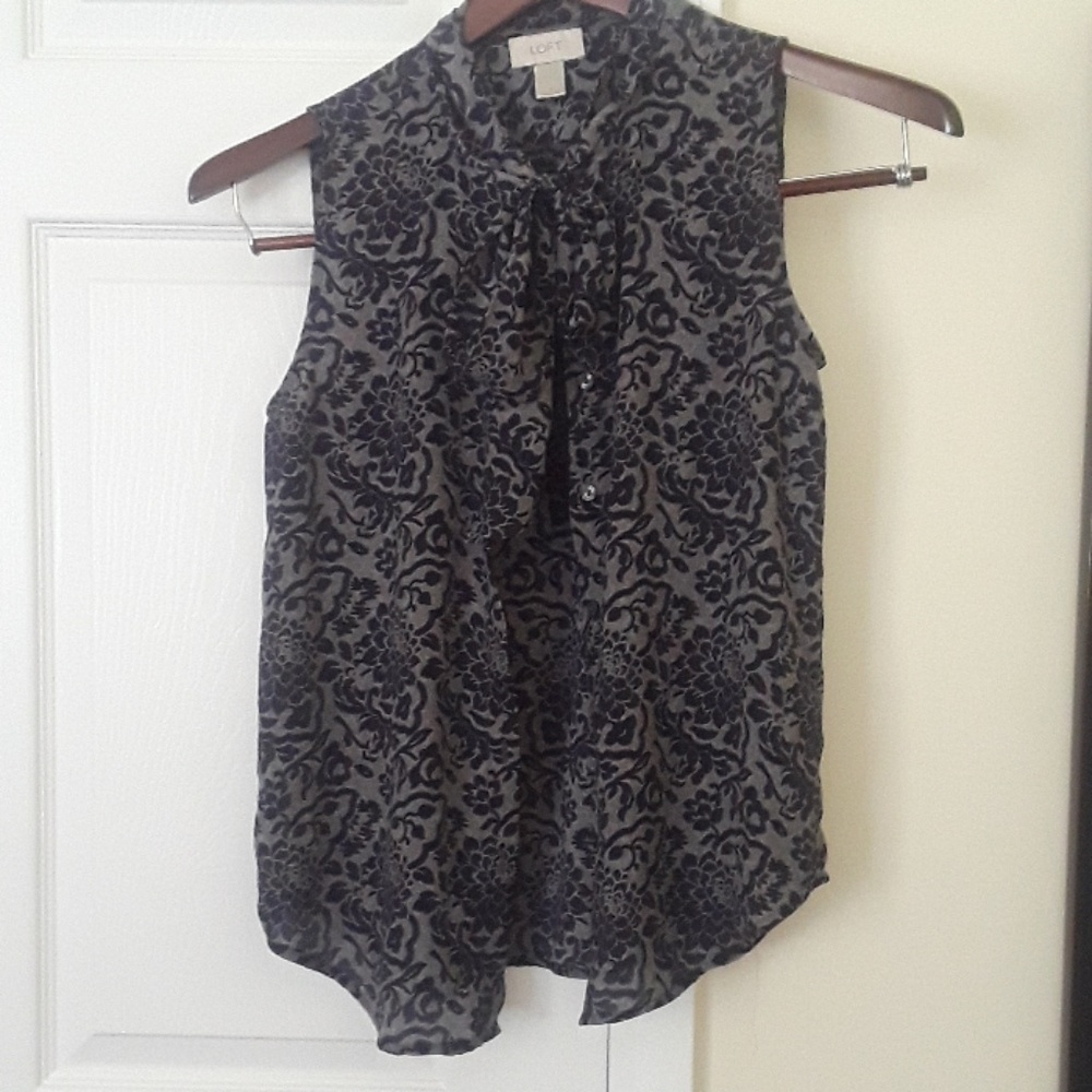 Purple and grey blouse