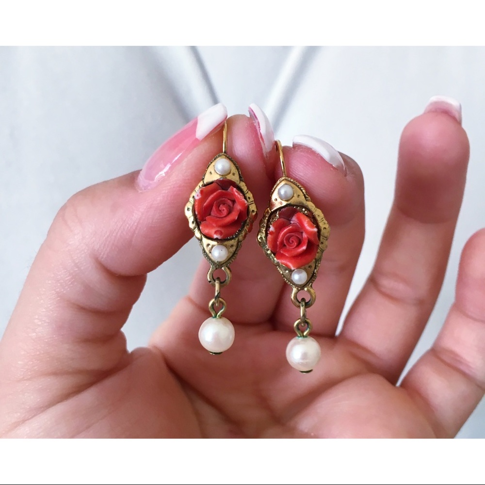 Rose Dangle Earrings