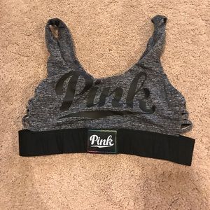 Pink sports bra