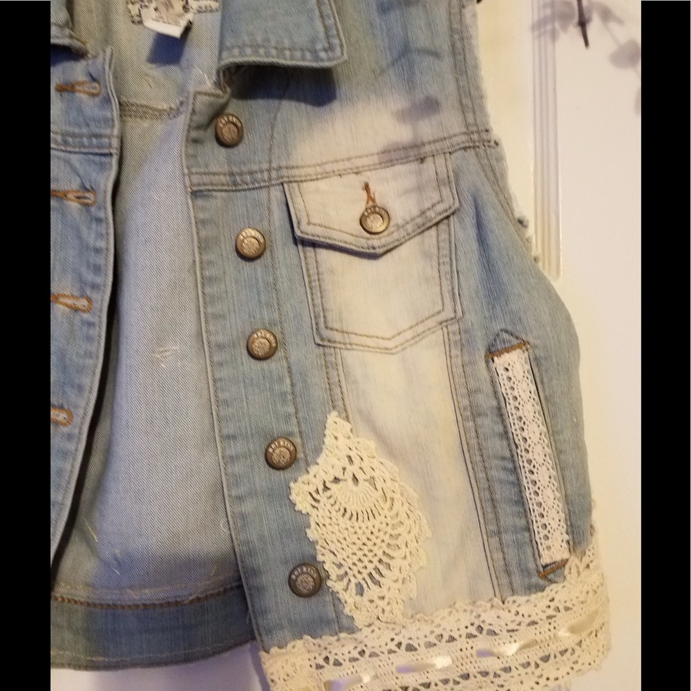 Vintage style denim vest