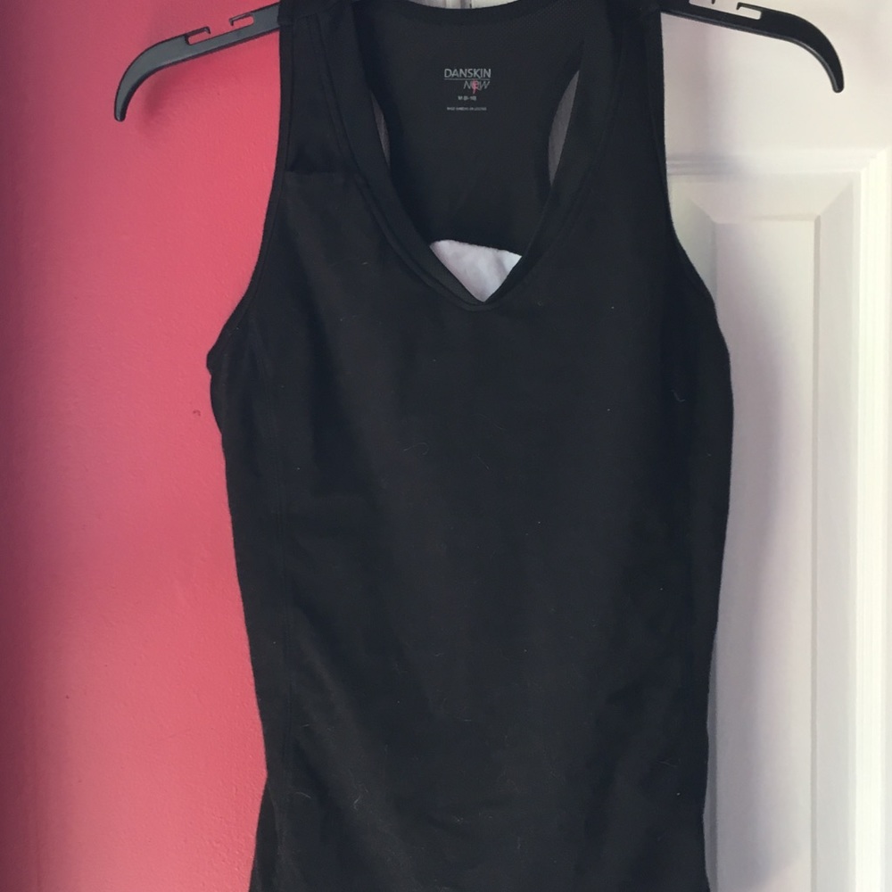 Black workout shirt w/ built in sports bra