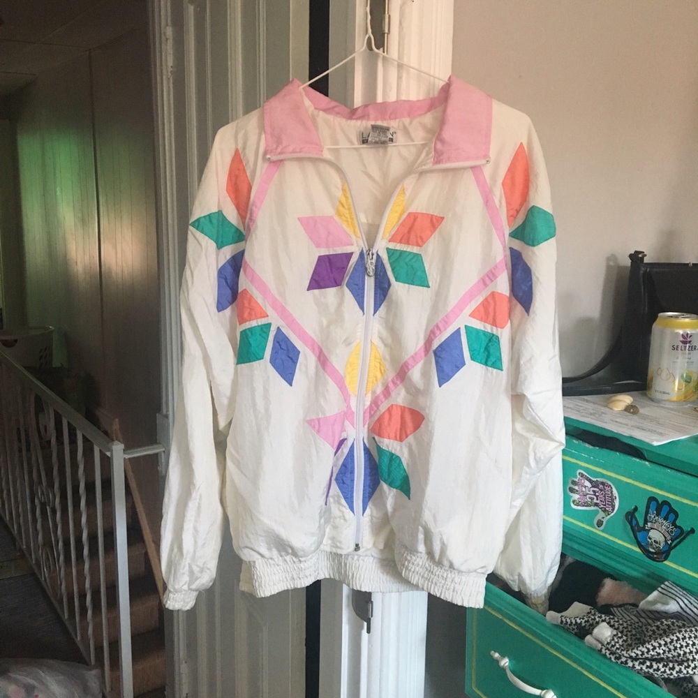 Vintage pastel windbreaker