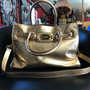 MICHAEL KORS TOTE PALE GOLD HAMILTON BAG