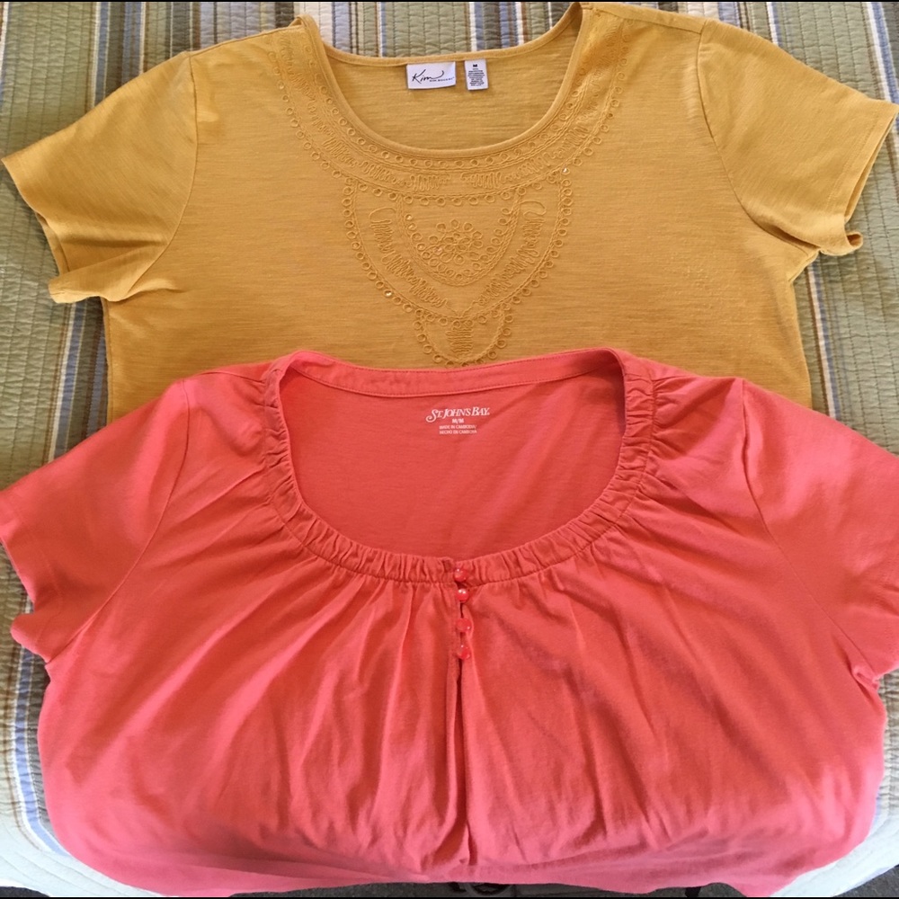 Bundle of 2 Yellow/Orange Short Sleeve Tee Shirts