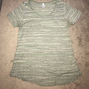 L Lularoe Classic T Green, Gray, & Very Light Pink