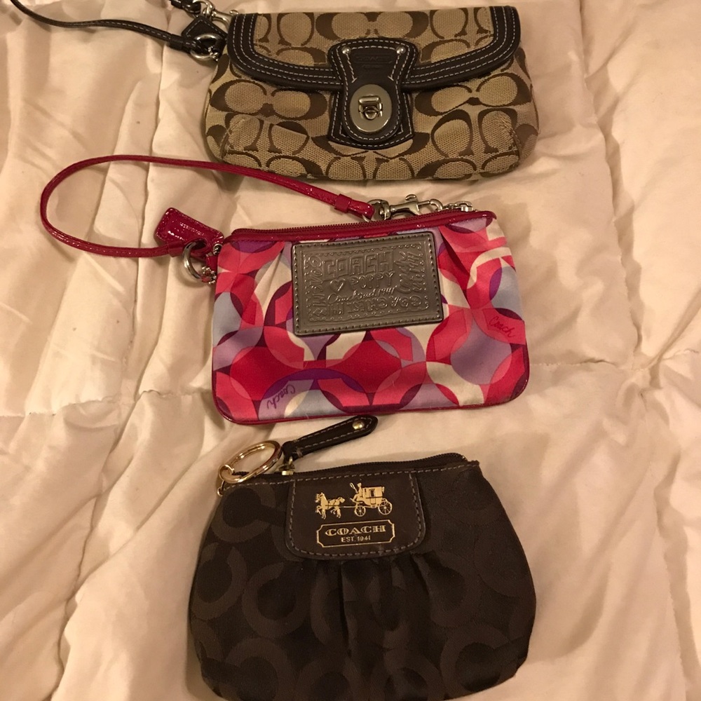 Bundle of 3 Coach Wristlets