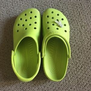 Lime green crocs
